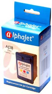Alphajet Replacement Colour Ink Cartridge (Alternative to HP No 28, C8728A)