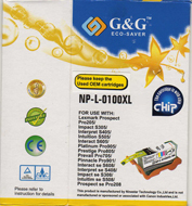 Compatible Premium High Capacity Cyan Ink Cartridge for Lexmark 100XL