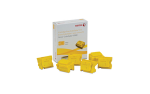 Xerox 6 ColorQube Solid Yellow Ink Wax Sticks, 16.9K Yield