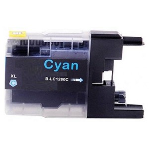 Compatible  Brother LC1280XLC High Cap. Cyan Ink Cartridge, 19ml