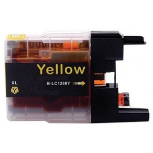 Compatible Brother  LC1280XLY High Cap. Yellow Ink Cartridge, 19ml