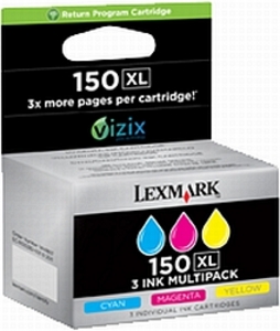 Lexmark 150-XL Return Program C/M/Y High Capacity Multi Pack Ink Cartridges -014N1807E
