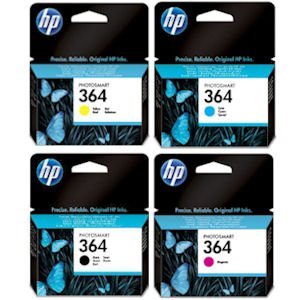 HP 364 Combo Pack Standard Capacity Black, Cyan, Magenta, Yellow Ink Cartridges
