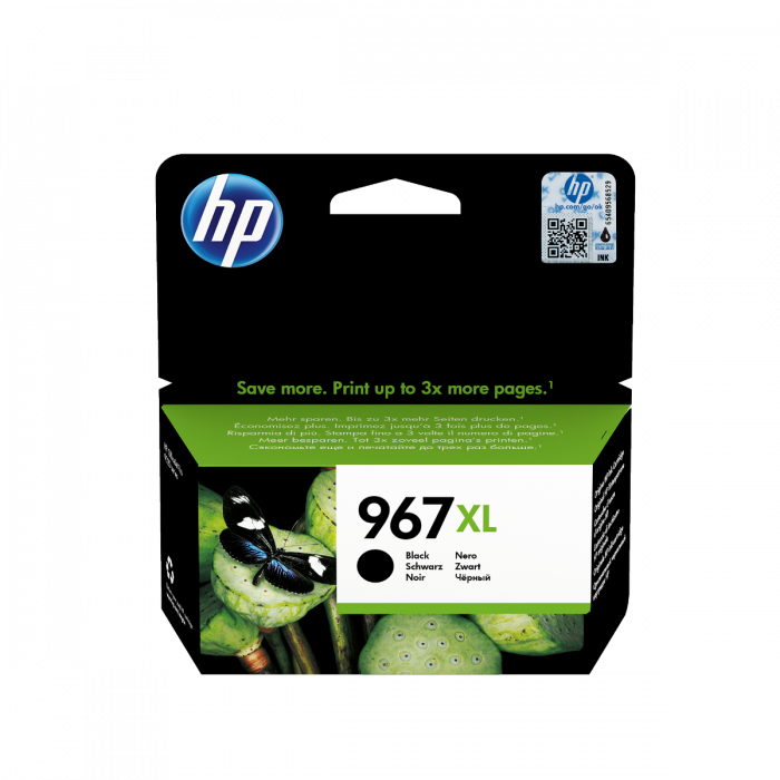 HP 967XL High Capacity Black Ink Cartridge - 3JA31A
