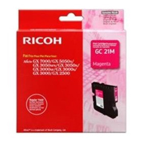Ricoh GC 21M Standard Capacity Gel Print Magenta Ink Cartridge, 1K Page Yield