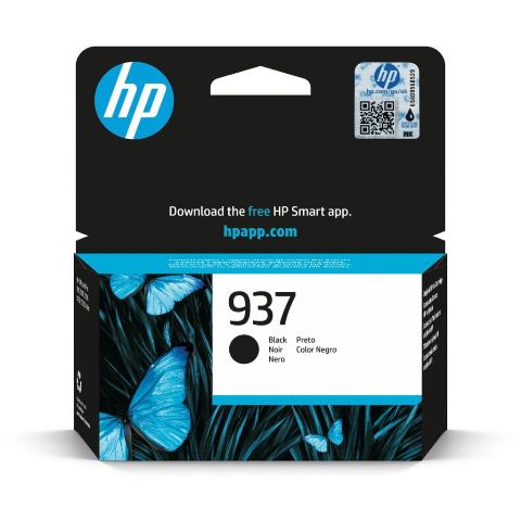 HP 937 Standard Capacity Black Ink Cartridge - 4S6W5NE