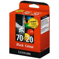 Lexmark New Higher Capacity No 70 Black & No 20 Colour Ink Cartridges