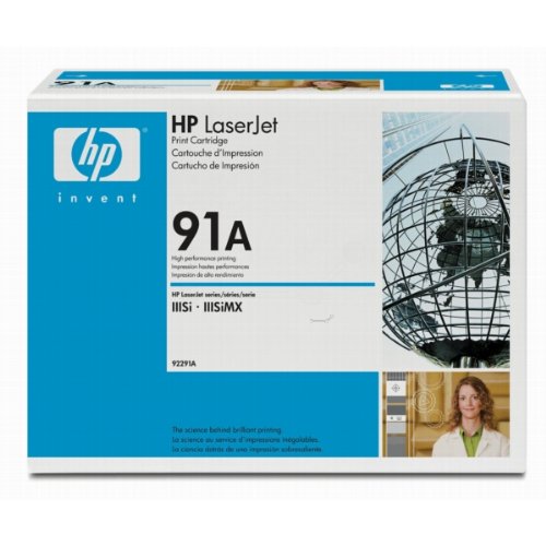 HP No 91A Laser Toner Cartridge, 10.2K Page Yield