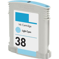 Replacement 38 Light Cyan Pigment Ink Cartridge for C9418A