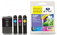 Jet Tec Quad Pack LC-1280 Black, Cyan, Magenta, Yellow Ink Cartridges