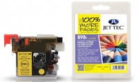 Jet Tec LC-980 / LC-1100 Yellow Ink Cartridge, 10ml
