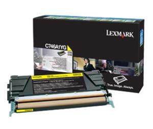 Lexmark C746A1YG Yellow (Return Program) Toner Cartridge, 7K Page Yield