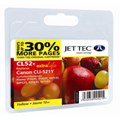Jet Tec CLI-521 Yellow Ink Cartridge, 11ml