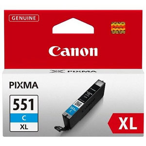 Canon 551XL High Capacity Cyan Ink Cartridge - CLI 551XL C, 11ml