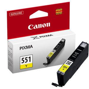 Canon 551 Yellow Ink Cartridge - CLI 551Y, 7ml