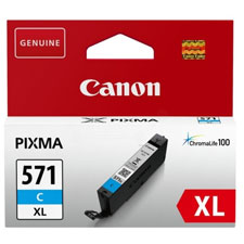 Canon 571XL High Capacity Cyan Ink Cartridge - CLI 571XL C, 11ml