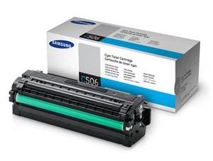 Samsung High Capacity CLT C506L Cyan Laser Toner Cartridge, 3.5K Page Yield