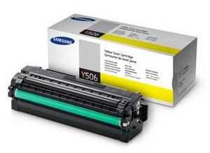 Samsung High Capacity CLT Y506L Yellow Laser Toner Cartridge, 3.5K Page Yield