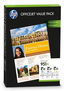 HP 951XL High Capacity Multipack CMY Ink Cartridges - CR712A with 75 A4 Sheets