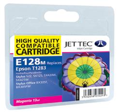 Jet Tec E128M Compatible Magenta Ink Cartridge for T0128340, 3.5ml