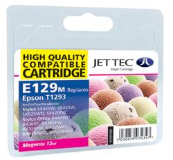 Jet Tec E129M Compatible Magenta Ink Cartridge for T0129340, 7ml