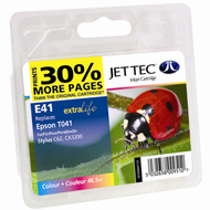 Jet Tec ( Made in the UK) Colour Ink Cartridge for T041040, CMY x 15.50ml