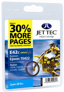 Jet Tec ( Made in the UK) Lightfast Cyan Ink Cartridge for T042240, 20.5ml
