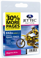 Jet Tec ( Made in the UK) Lightfast Magenta Ink Cartridge for T042340, 20.5ml