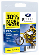 Jet Tec ( Made in the UK) Lightfast Yellow Ink Cartridge for T042440, 20.5ml