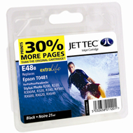 Jet Tec (Made in the UK) E48B Black Ink Cartridge for T048140, 13ml
