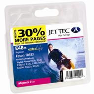 Jet Tec (Made in the UK) E48M Magenta Ink Cartridge for T048340, 13ml