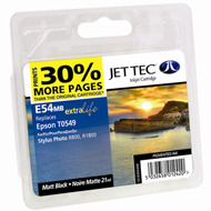 Jet Tec ( Made in the UK) E54MB Matte Black Lightfast Ink Cartridge for T054840, 21ml