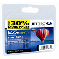Jet Tec (Remanufactured in the UK) E55B Black Ink Cartridge for T055140, 8ml