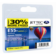 Jet Tec (Remanufactured in the UK) E55Y Yellow Ink Cartridge for T055440, 8ml