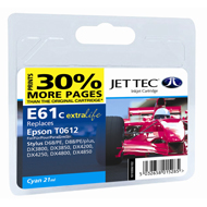 Jet Tec ( Made in the UK) E61C Compatible Cyan Ink Cartridge for T061240, 8ml