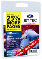 Jet Tec ( Made in the UK) Black, Cyan, Magenta, Yellow, Light Cyan, Light Magenta Ink Cartridges Multi Pack