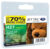 Replacement 70% More Pages Black Ink Cartridge (Alternative to HP No 27, C8727A)