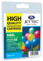 Replacement High Capacity Cyan Ink Cartridge (Alternative to HP No 88, C9391A)