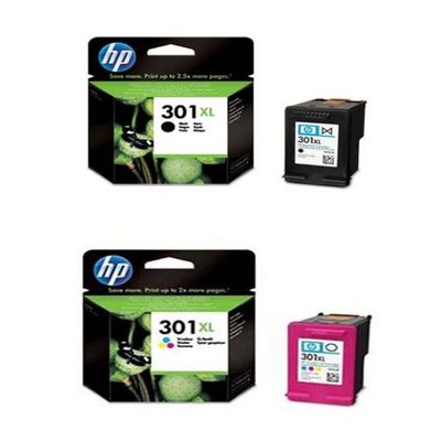 HP 301XL Black and Tri-Colour Ink Cartridge Pack