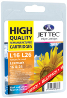 Replacement Black and Colour Ink Cartridges Multi Pack (Alternative to Lexmark No 16 and No 26)