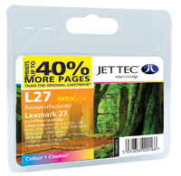 Replacement 40% More Pages Colour Ink Cartridge (Alternative to Lexmark No 27, 10N0227E)