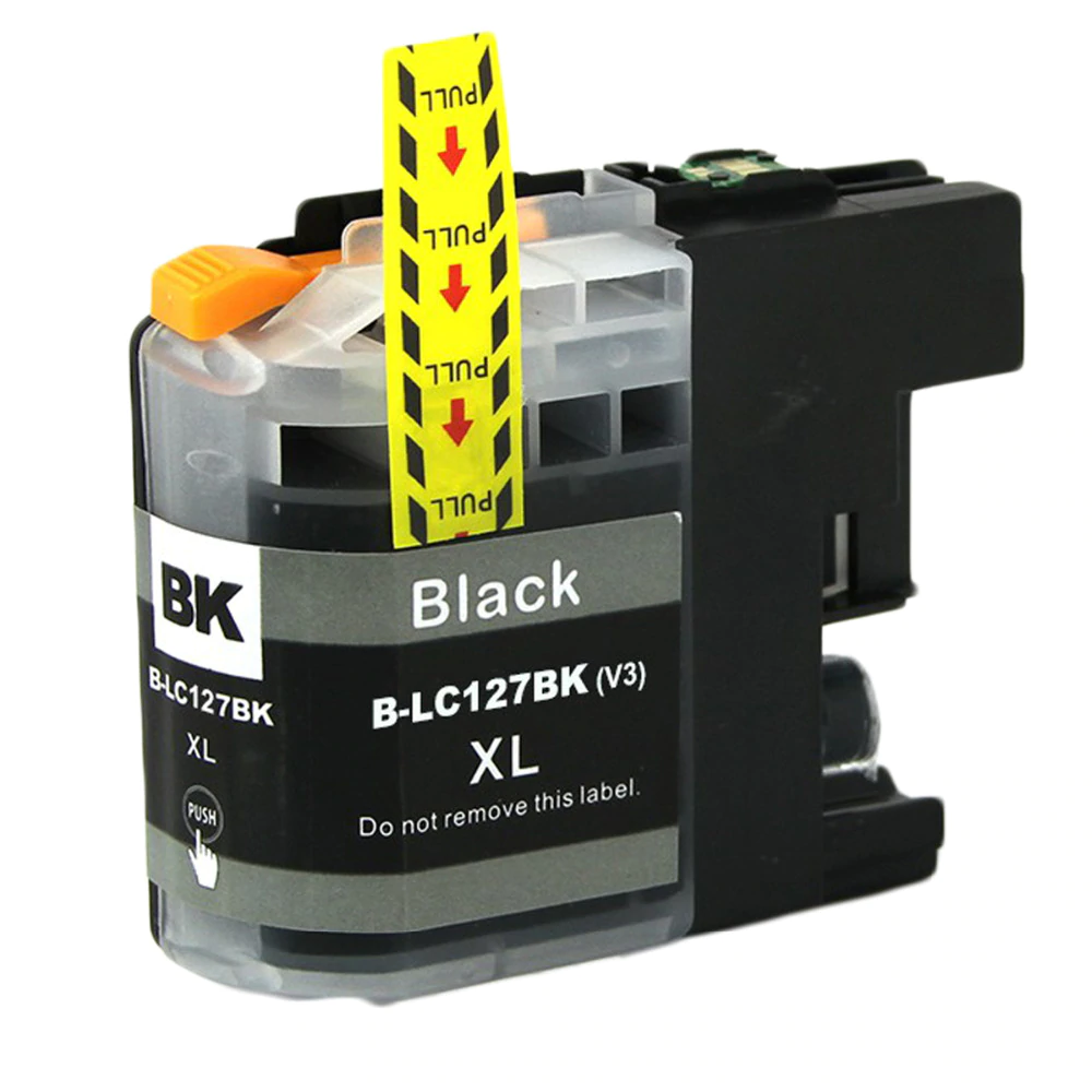 Brother LC127XL Black Ink Cartridge (High Capacity Compatible LC-127XLBK Inkjet Printer Cartridge
