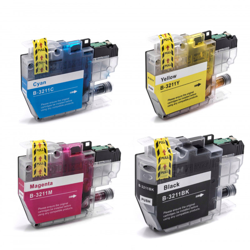 Brother LC3211 Multi Pack Ink Cartridge High Capacity Compatible LC3211BK/LC3211C/LC3211M/LC3211Y)