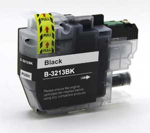 Brother LC3213BK Black Ink Cartridge - High Capacity Compatible LC-3213BK Inkjet Printer Cartridge