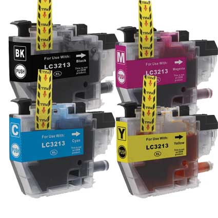 Brother LC3213 Multi Pack Ink Cartridge High Capacity Compatible LC3213BK/LC3213C/LC3213M/LC3213Y)
