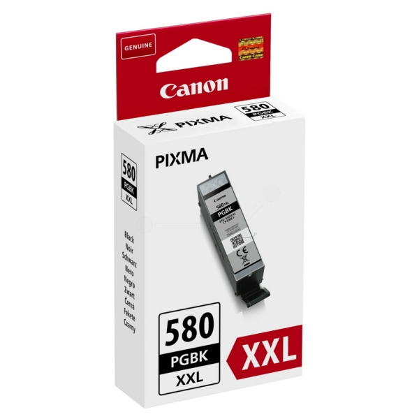 Extra High Capacity Black Ink Cartridge Canon PGI-580XXL PGBK, 25.7ml