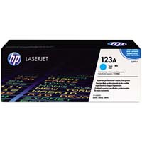 HP Q3971A Cyan Laser Toner Cartridge (123A), 2K Page Yield