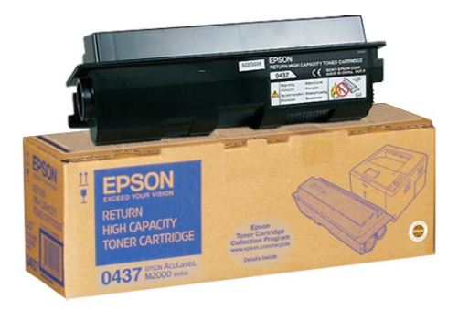 Epson C13S050437 High Capacity Return Program Toner Cartridge, 8K Page Yield