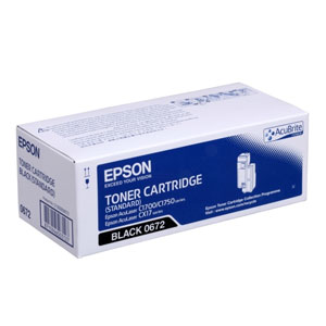 Epson Standard Capacity C13S050672 Black Toner Cartridge, 700 Page Yield