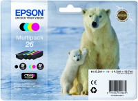 4 Colour Multipack Epson 26 Ink Cartridge (T2616) Printer Cartridge
